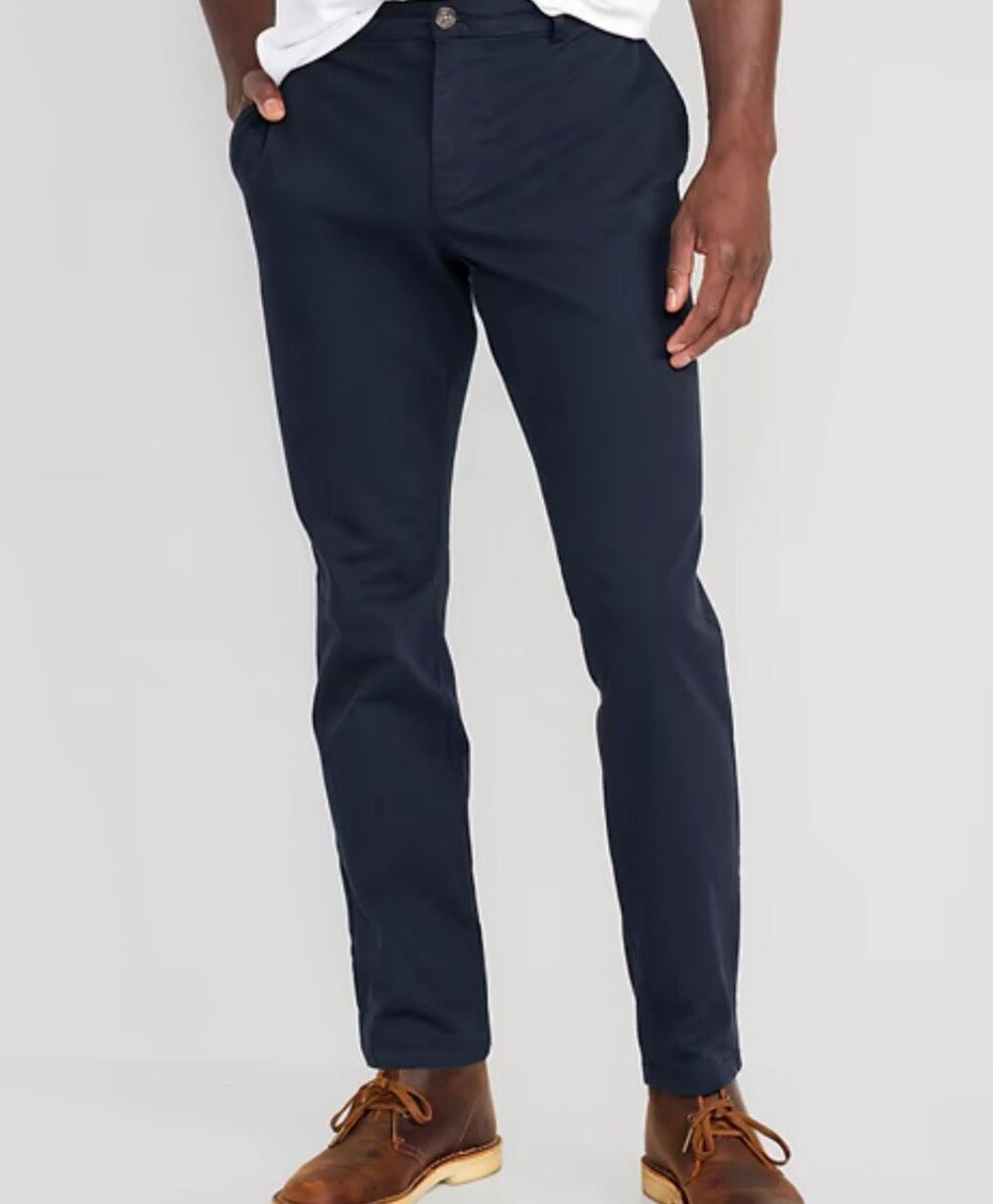 Old Navy athletic taper fit navy chino pant size 34x34